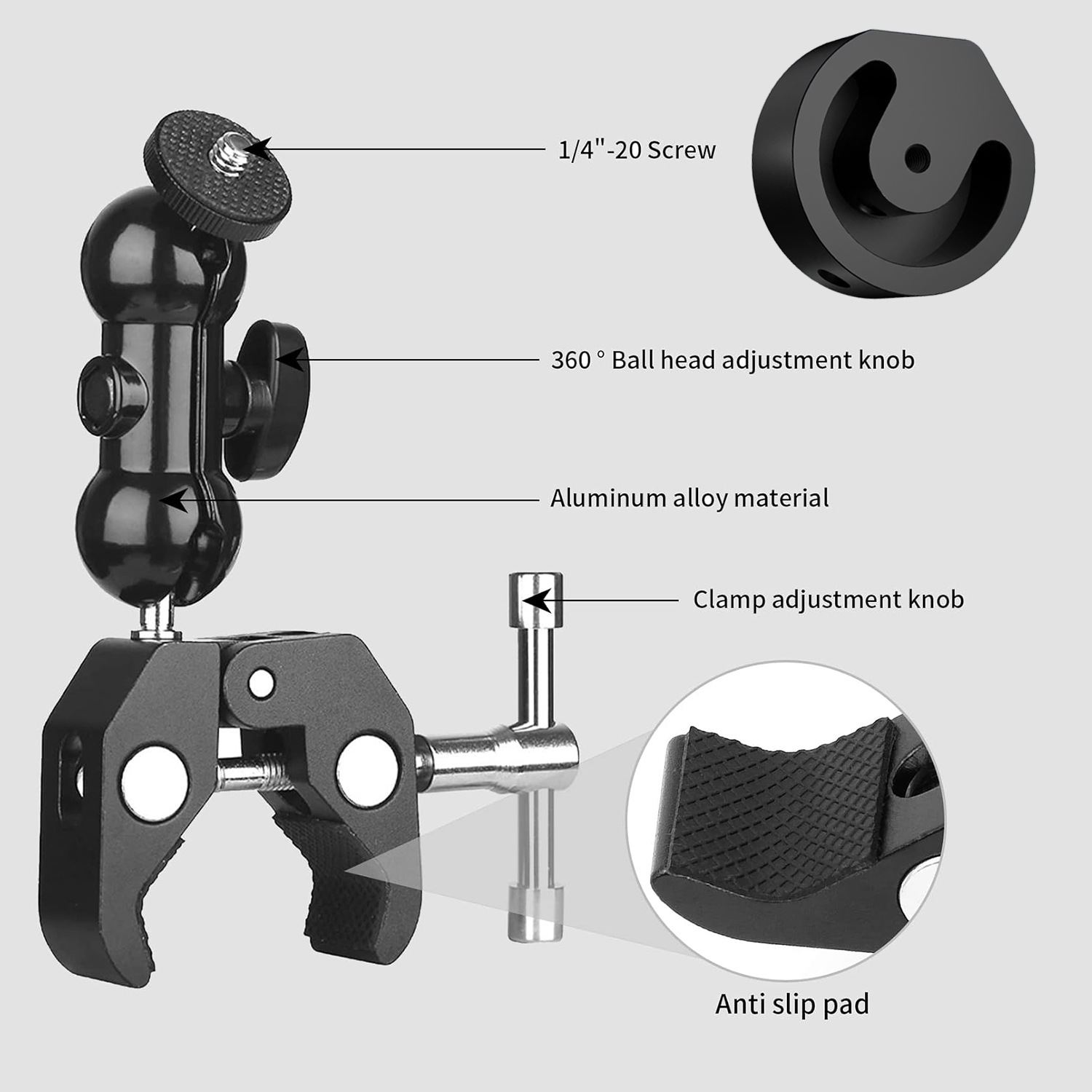 Starlink Mini Adjustable Aluminum Alloy Bracket for Handrails RVs Pole Rails Camps Accessories Kits