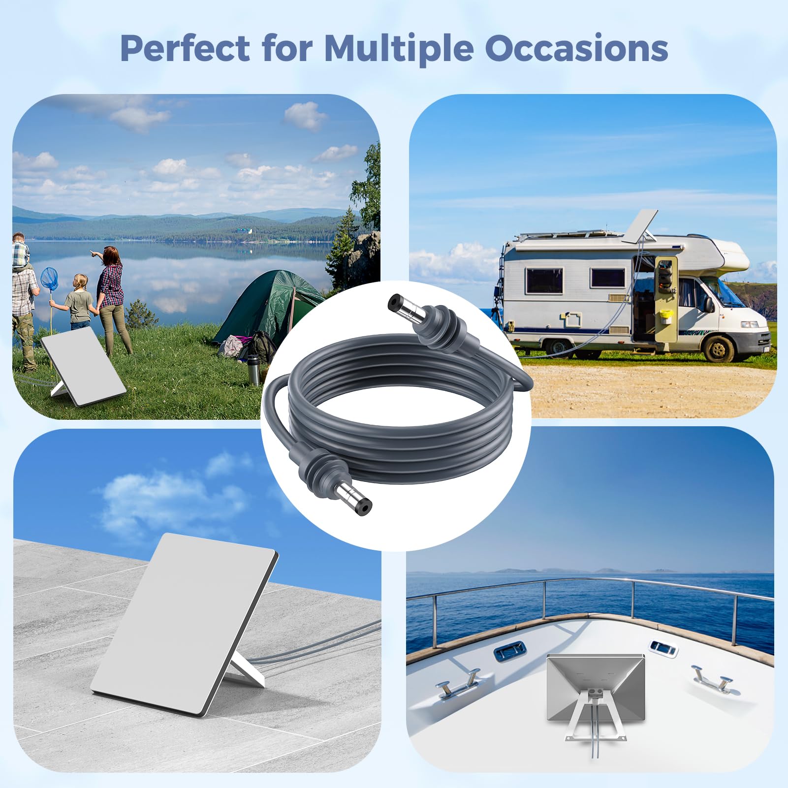 Starlink Mini 18AWG Heavy Duty DC Power Cord | Waterproof & Weather-Resistant Plug-and-Play Replacement Cable for Starlink Mini