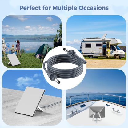 Starlink Mini 18AWG Heavy Duty DC Power Cord | Waterproof & Weather-Resistant Plug-and-Play Replacement Cable for Starlink Mini