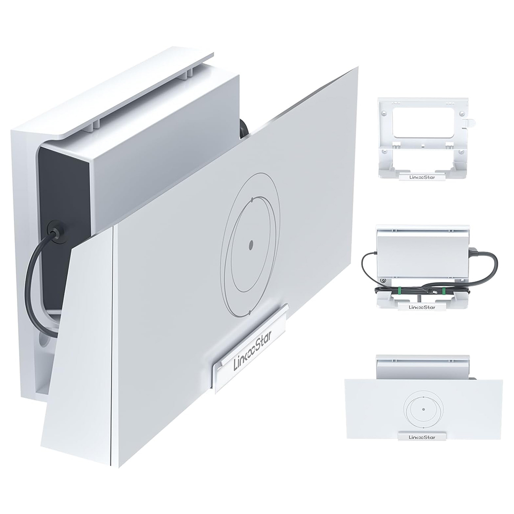 Starlink Gen 3 Router Mount, 2 in 1 Starlink V3 Router Wall Mount/Desk Mount with Starlink Power Supply Mounting Kit Accessories for Space Saving