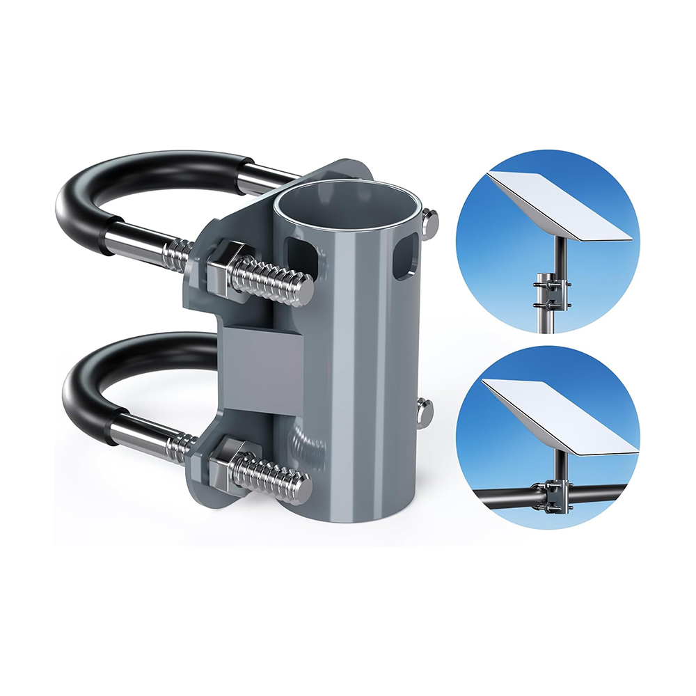 Cozytto RV Mount for Starlink Gen 2 V2 Portable, Heavy Duty U-Bolt Pipe Adapter Bracket Stand for Roof Camping Travel
