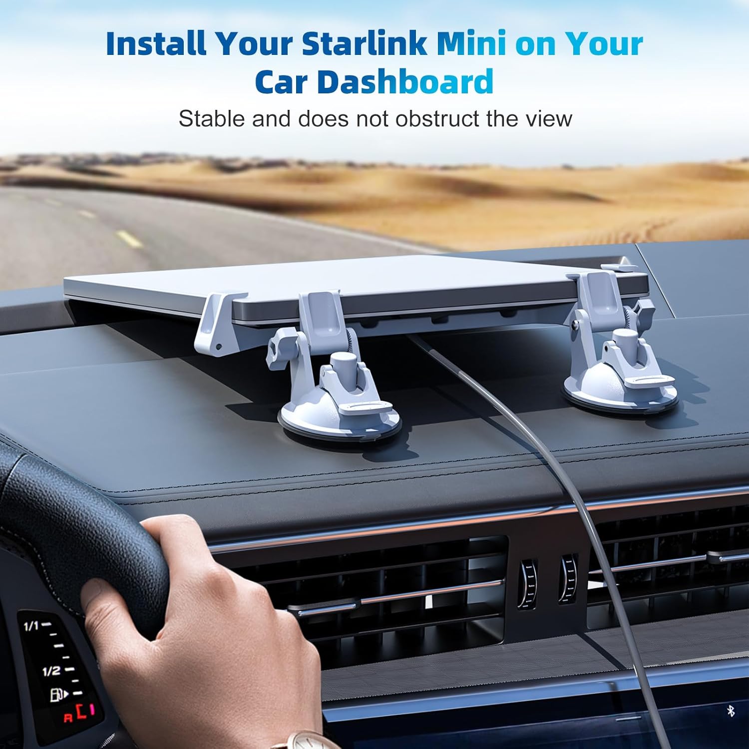 Starlink Mini Car Mount for Dashboard, Starlink Mini Mount for Car Starlink Mini Suction Cup Mount for Dashboard and windshield