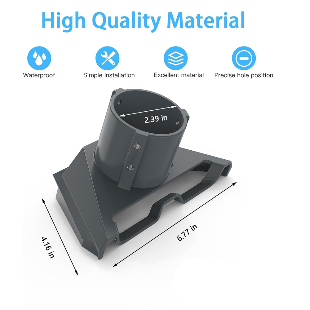Aluminum Pole Mount Adapter for Starlink Mini Dish, Heavy Duty Pipe Bracket Compatible with 1 to 2.1 Inch Rails, Rustproof Starlink Mini Mount