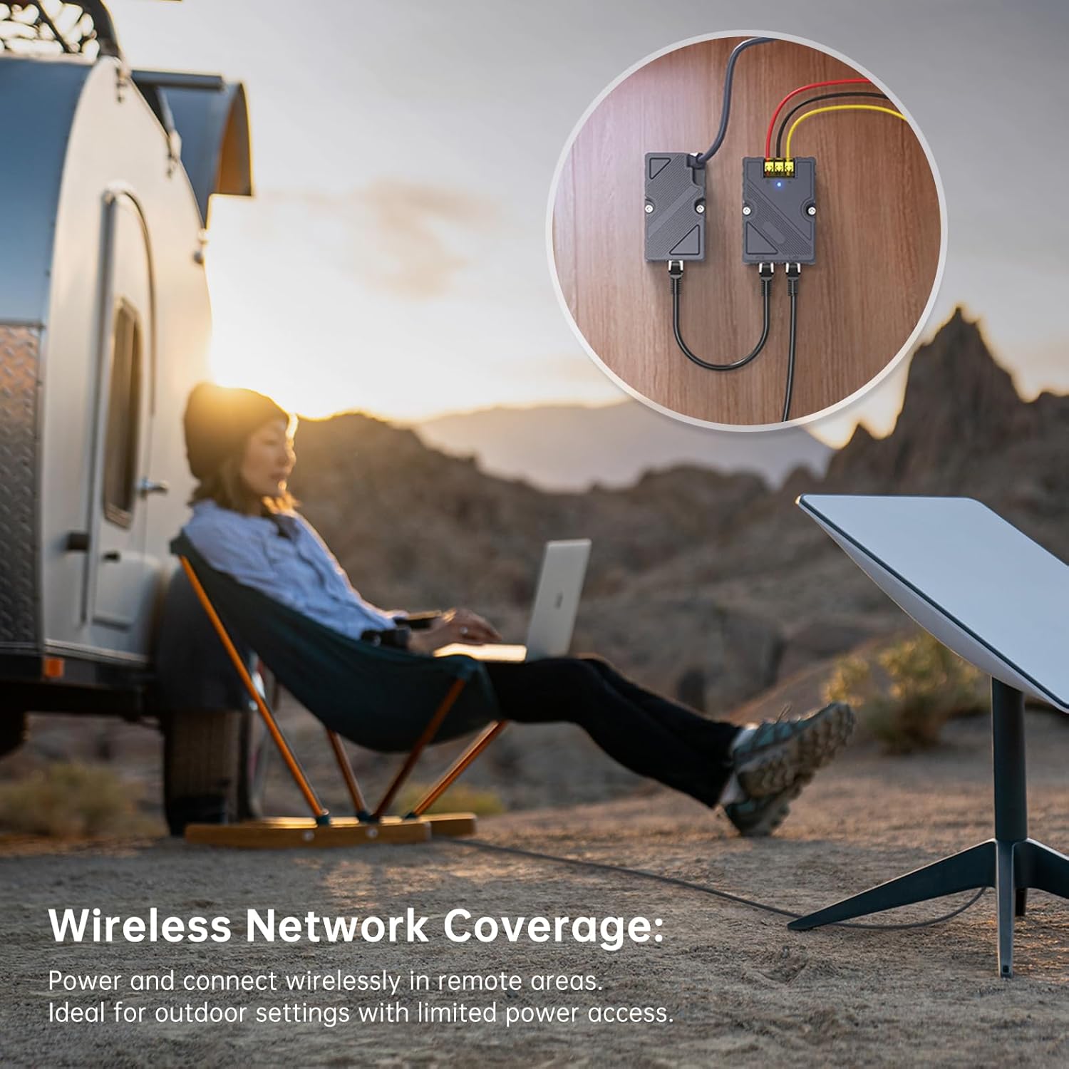 Starlink PoE Injector, 150W GigE Passive ABS Surge and ESD Protection with High-Speed Network, Ideal for Starlink Internet Kit Satellite
