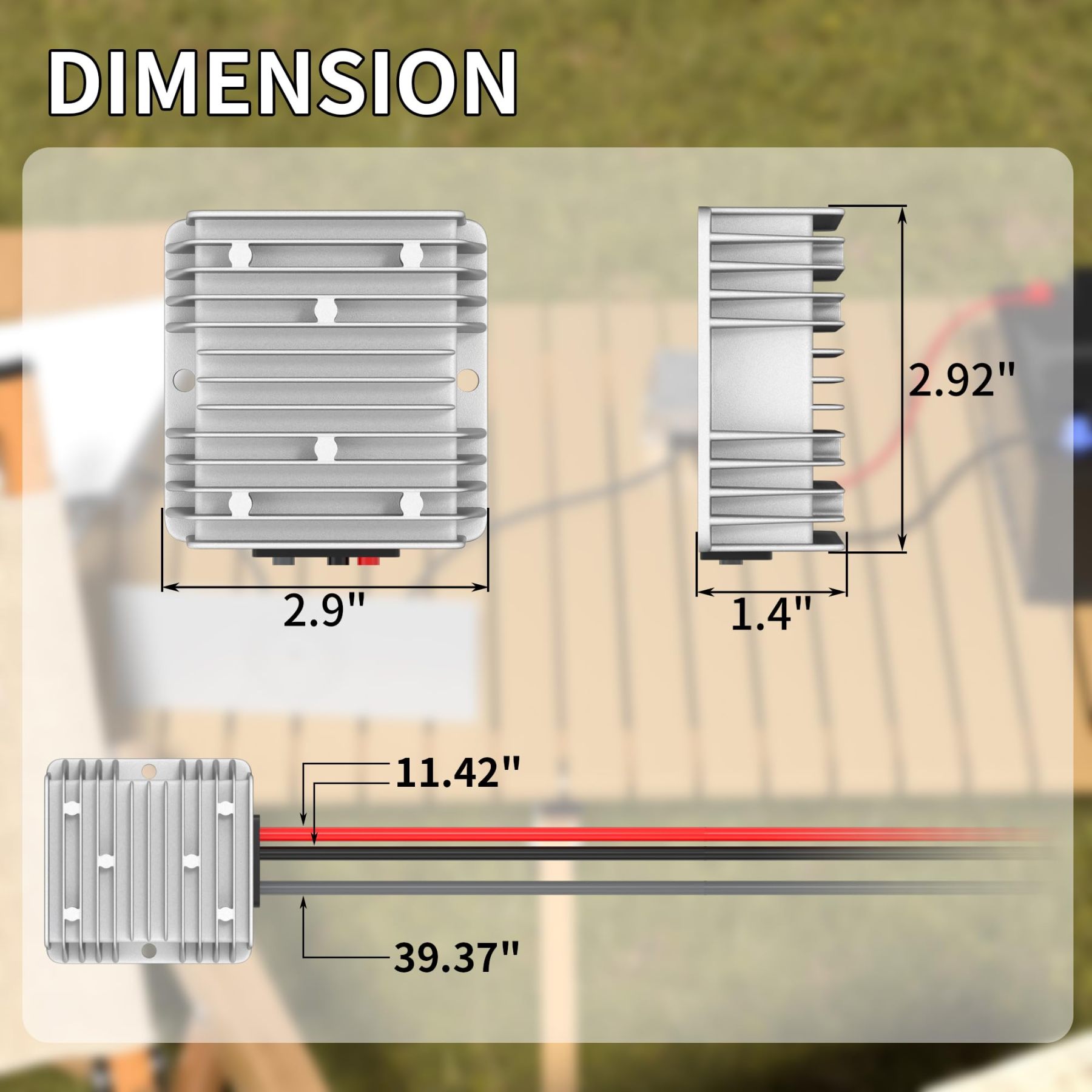 Starlink Mini Conversion  12V  to 20V Adapter DC Step Up Converter with Clip 9-14V Input, 20V 3A Max Output   OUTDOOR POWER SUPPLY  for RV BOAT