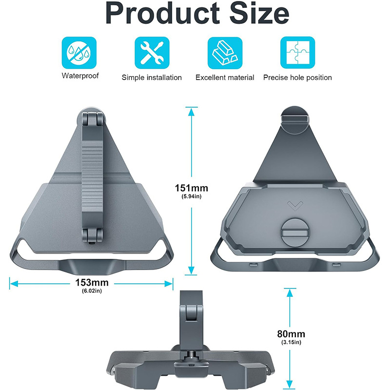 Starlink Mini Mount for Roof Rack, Aircraft Aluminum Clamp-On Mounting Kit for Pole, Roof, RV, Truck Camper, Railing Use