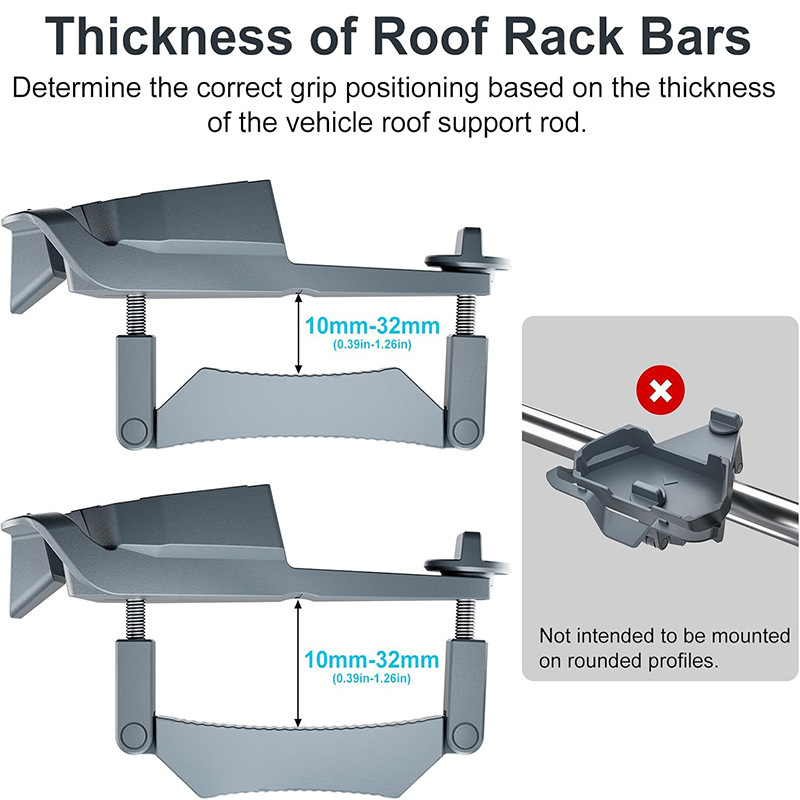 Starlink Mini Mount for Roof Rack, Aircraft Aluminum Clamp-On Mounting Kit for Pole, Roof, RV, Truck Camper, Railing Use