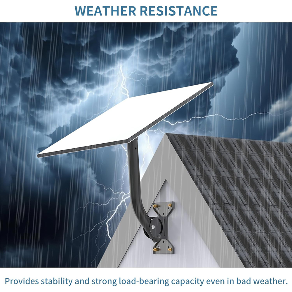 Starlink Gen 3 Mount, Adjustable Metal Starlink Pole Mounting Kit for Wall, Roof, with 2 in 1 Router Mount