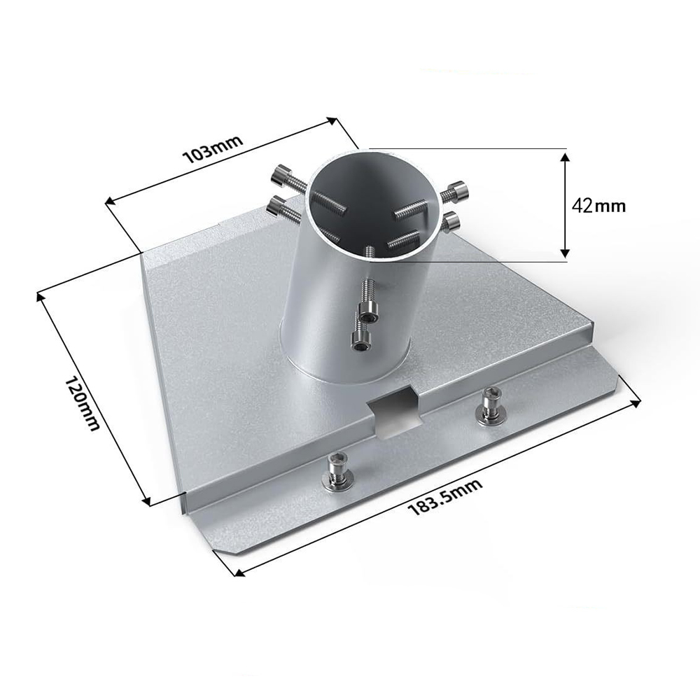 Starlink Gen 3 Pipe Adapter, Starlink Mount, Windproof, Grey, Steel, Alloy Steel Frame, Wall and Corner Mount,