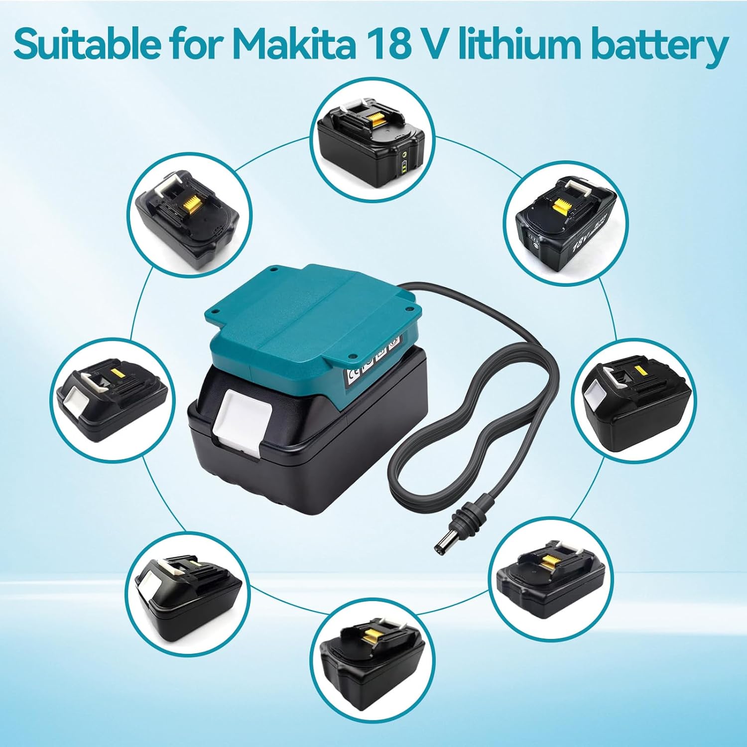 Power Cable and Battery Adapter, Compatible with/Replacement for Makita Batteries, 3.2FT Plug and Play Design, DC Power Cable Cord for Starlink Mini