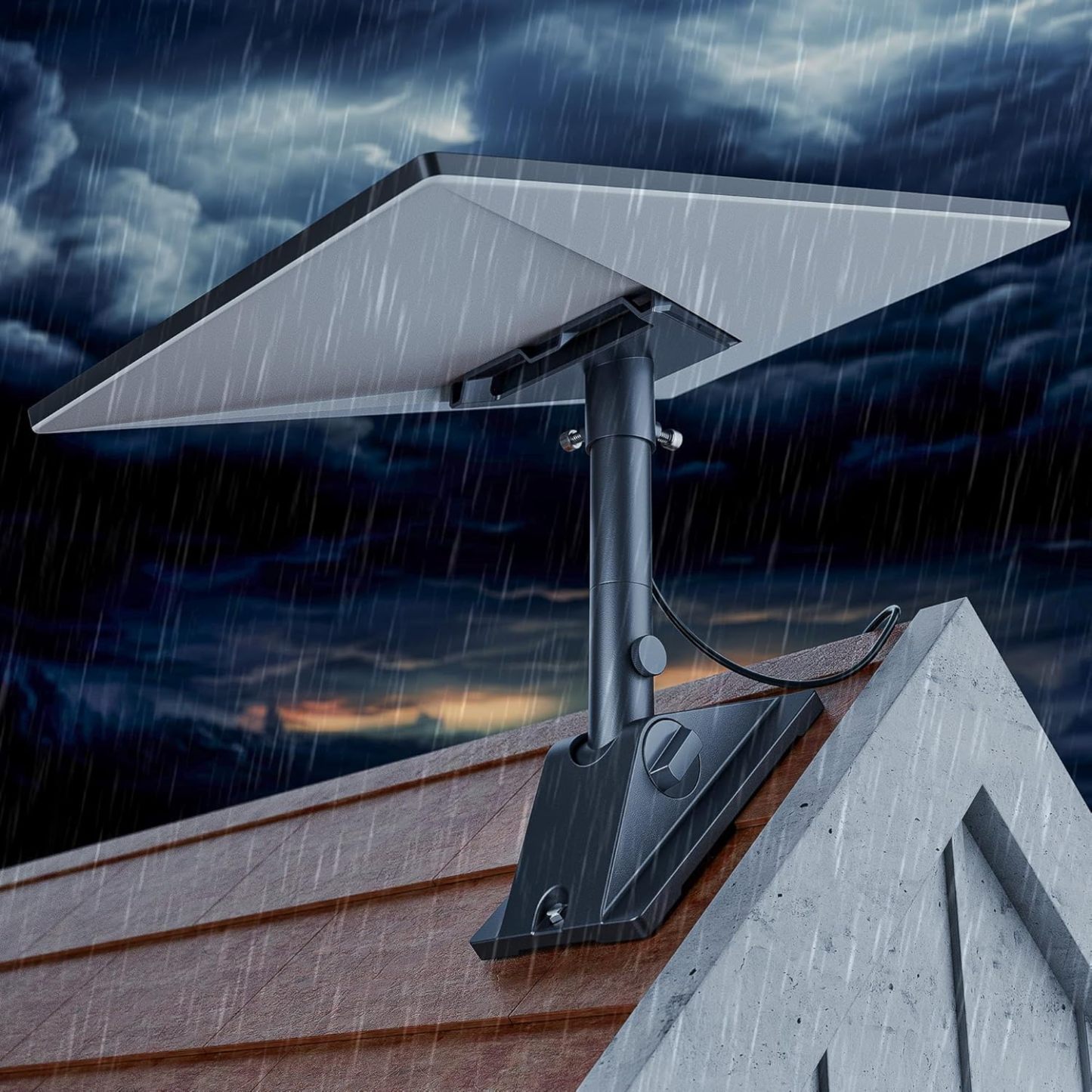 Cozytto Heavy Duty Mount for Starlink Gen 3, Aluminum Roof and Wall Kit with 90 Degree Tool Free Tilt, Stable 5.5 by 8.8 Inch Base for V3 Dish