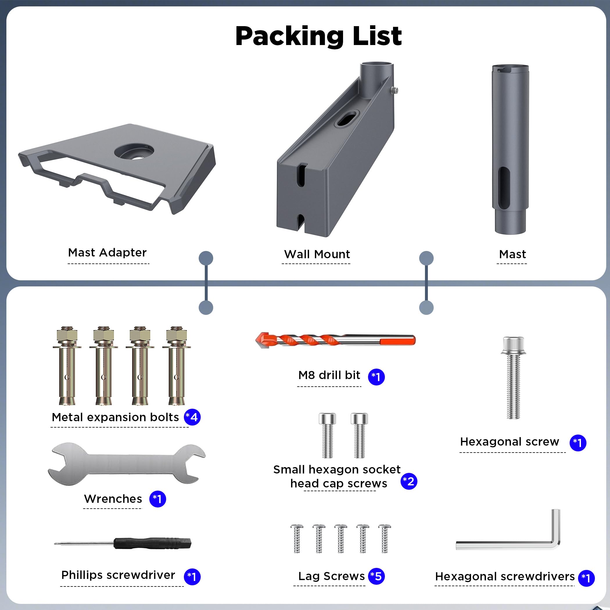 Starlink Gen 3 Mount Starlink V3 Mount Kit,Pole Mount,Roof Mount,Short Wall Mount. Starlink Gen 3 Pole Bracket and Complete Mounting Kit