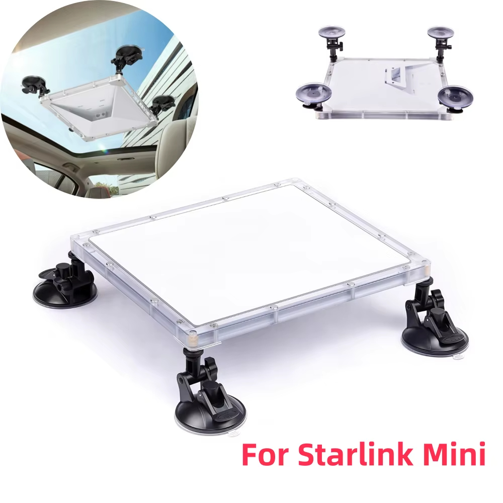 Suction Cup Mount with Protective Case for Starlink Mini, Strong Suction Roof and Sunroof Bracket for RV Car Boat