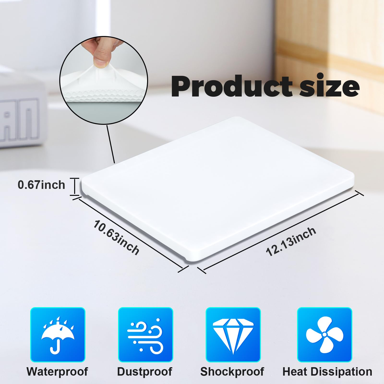 Starlink Mini Protective Cover Case,Starlink Mini Accessories Silicone Protective Case for Starlink Mini Dish White