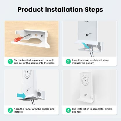 Starlink Wall Mount, New Upgraded Star Link Internet Kit Satellite Brackets ABS Router Holder Protection for StarLink Mesh Router V2