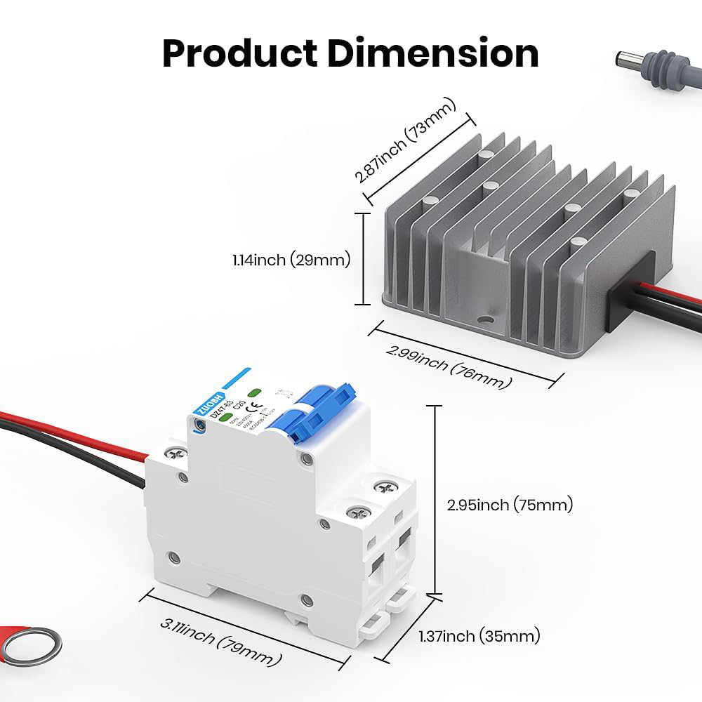 for Starlink Gen 3 12V Conversion Kit, 12V to 57V DC Step UP Converter for Starlink V3, Starlink Gen 3 Router Boost Converter for RV/Outdoor