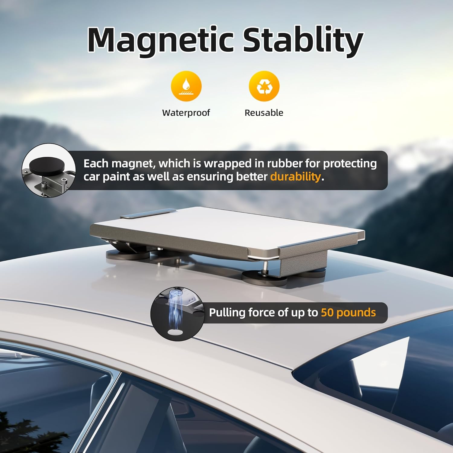 Starlink Mini Mount Magnetic Starlink Mini Car Mount Accessories Roof Mount Kit for Starlink Mini Dish Sunroof Mounting Kit for RV Truck Travel Trailer