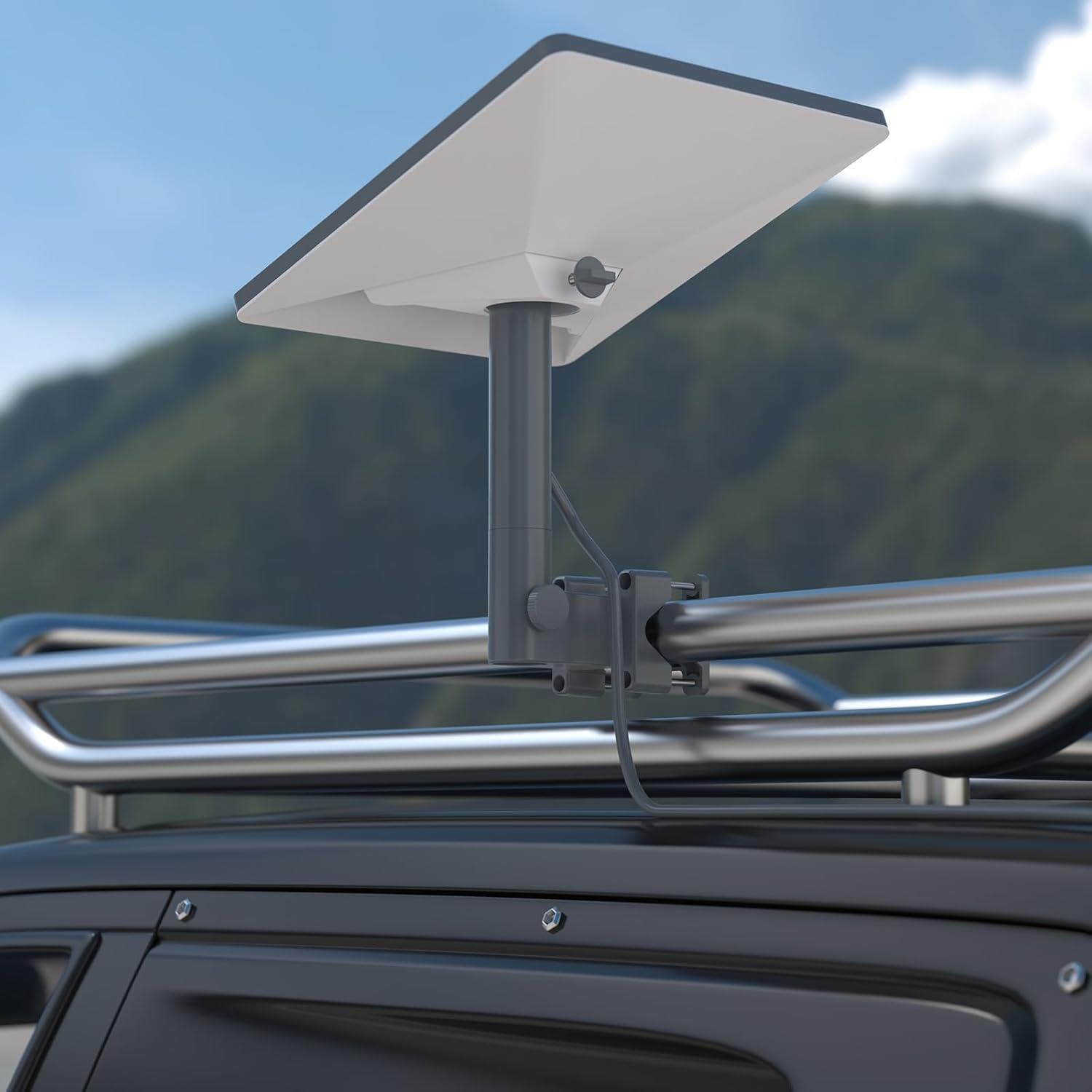Starlink Mini Mount, RV Ladder Mount for Starlink Mini, Aluminum Alloy Starlink Kit with Installation Range 0.8 to 1.97 inch Pipe Adapter for RV, Roof