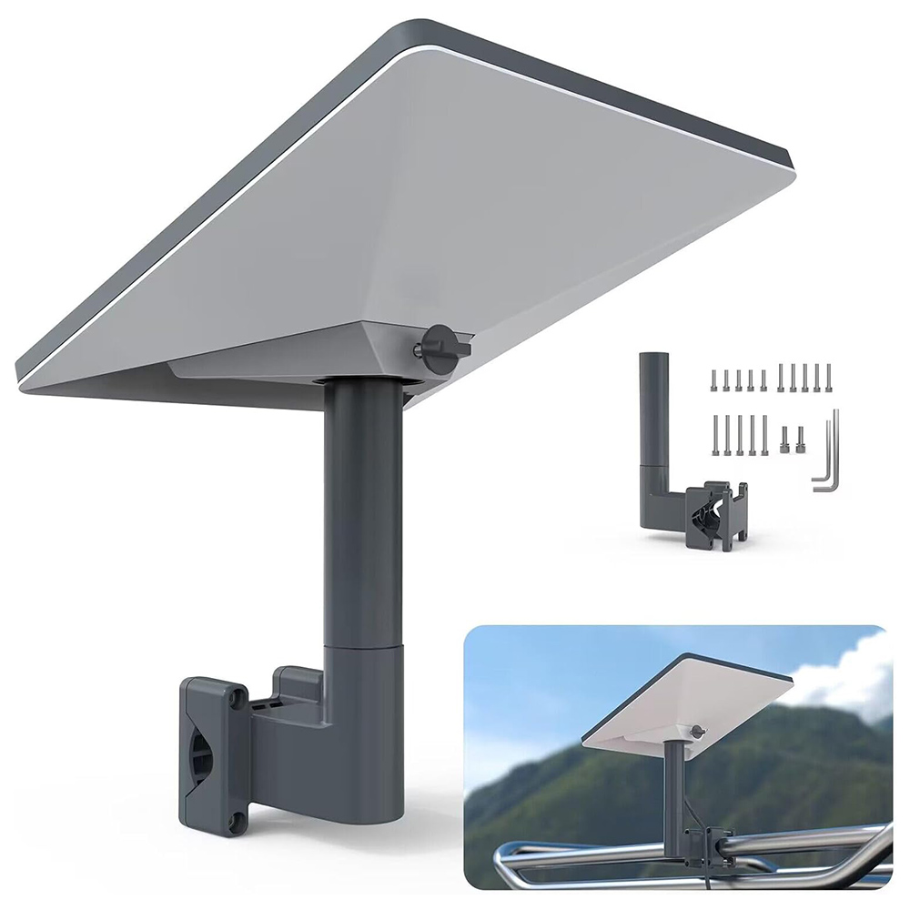 Starlink Mini Mount, RV Ladder Mount for Starlink Mini, Aluminum Alloy Starlink Kit with Installation Range 0.8 to 1.97 inch Pipe Adapter for RV, Roof