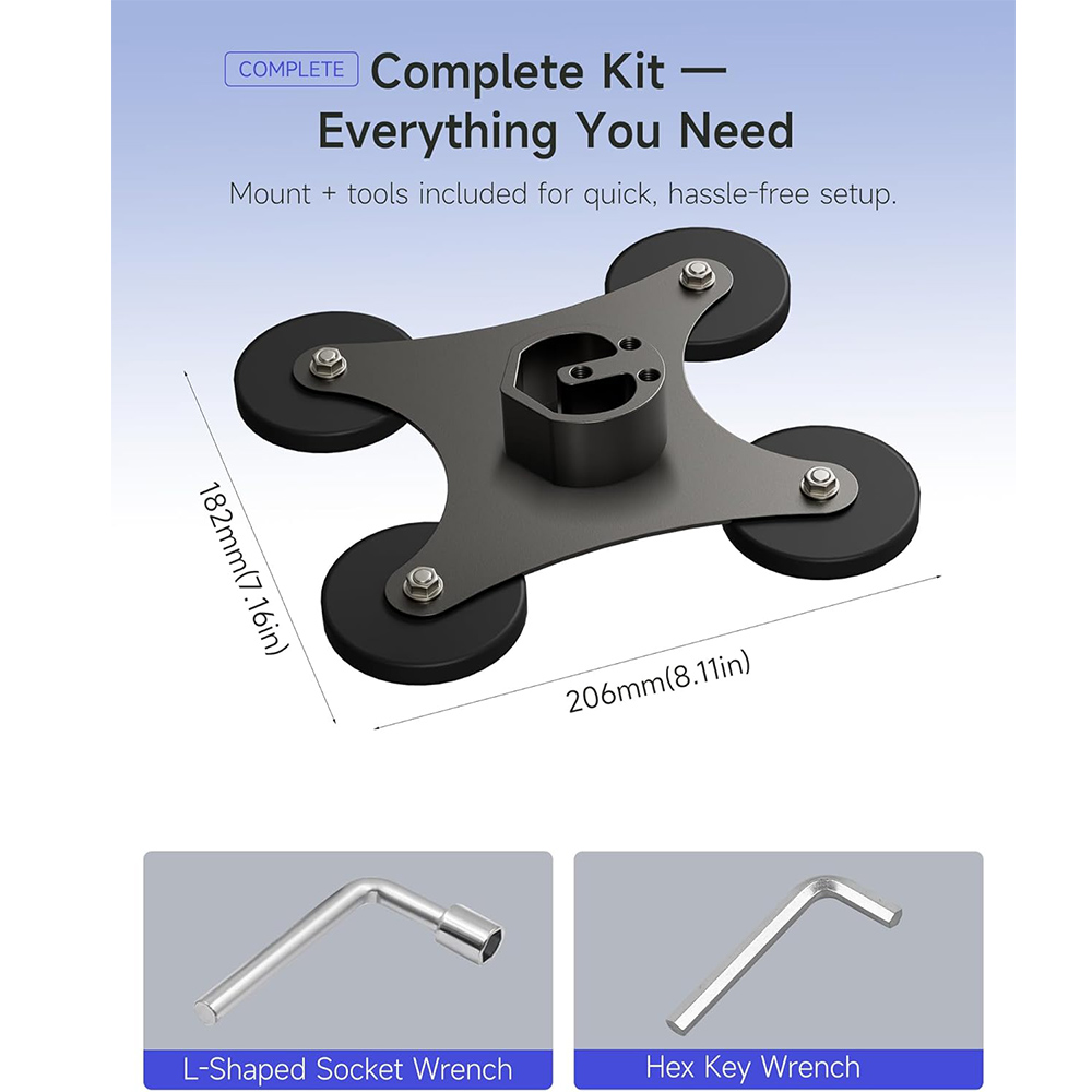 Starlink Mini Mount, 240lbs Magnetic Heavy Duty Car Mount Base, Starlink Mini Accessories for RV Truck, Boat Aluminum Alloy