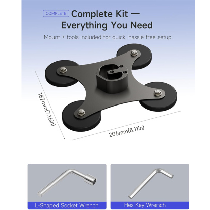 Starlink Mini Mount, 240lbs Magnetic Heavy Duty Car Mount Base, Starlink Mini Accessories for RV Truck, Boat Aluminum Alloy