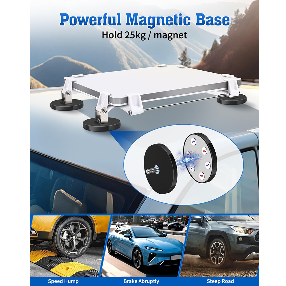 Starlink Mini Magnetic Mount, Magnetic Roof Mount for Starlink Mini, Heavy Duty Magnet Bases Car Mounting Accessories for Vehicle, RV and Metal Surfaces