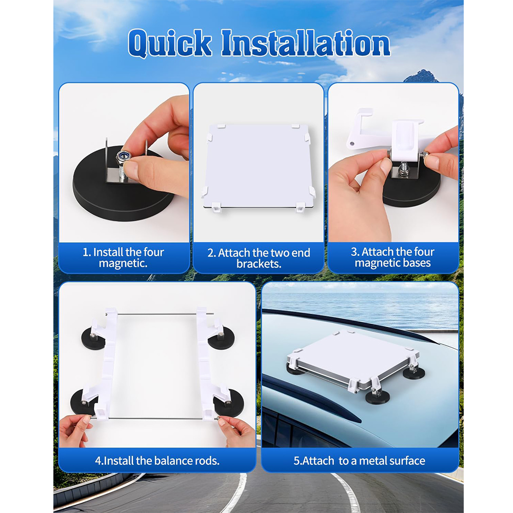 Starlink Mini Magnetic Mount, Magnetic Roof Mount for Starlink Mini, Heavy Duty Magnet Bases Car Mounting Accessories for Vehicle, RV and Metal Surfaces