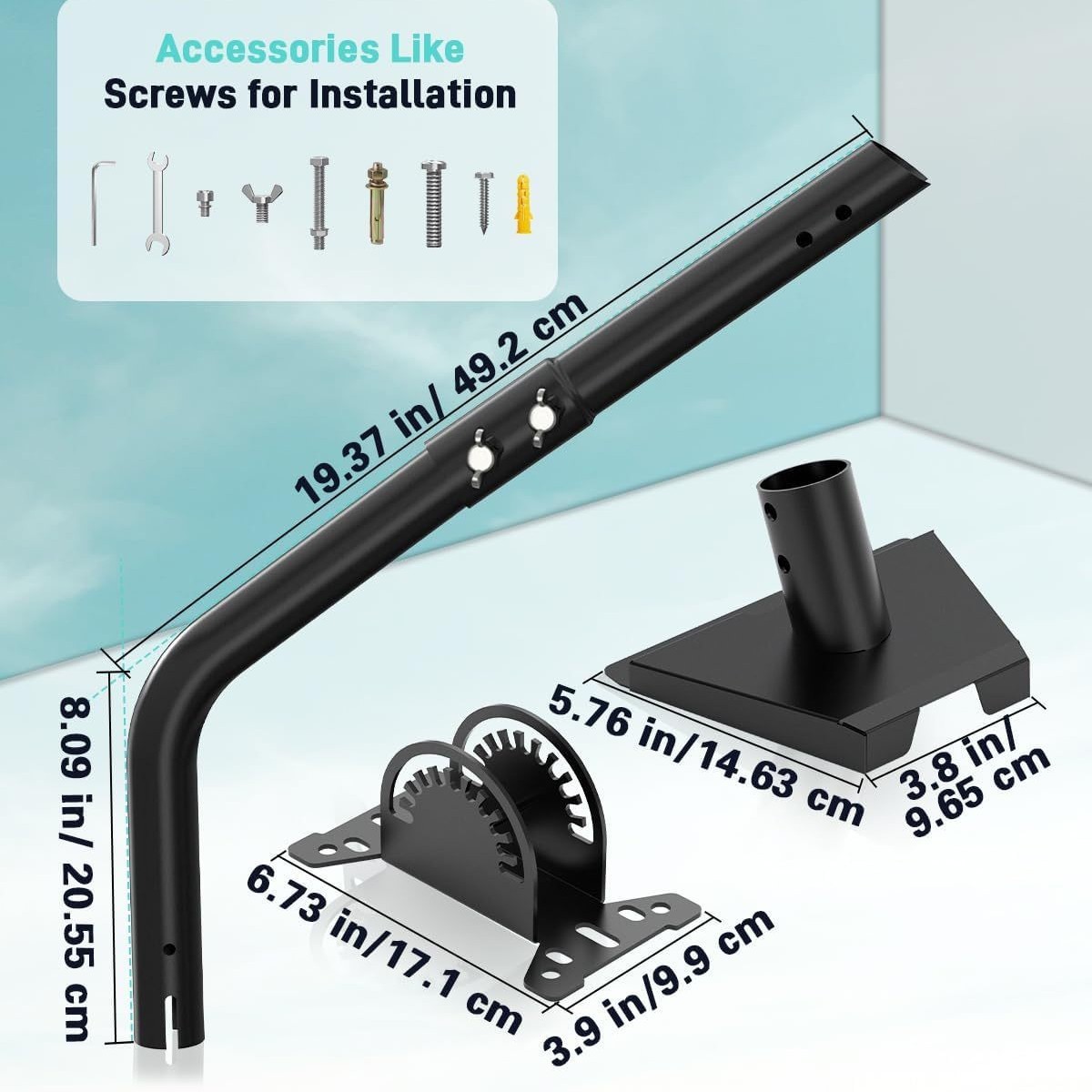 Gen 3 Mount for Starlink, Heave Duty Adjustable Roof Mounting Kit Compatible with V3 Starlink Standard Dish, Include Gen 3 Pipe Adapter