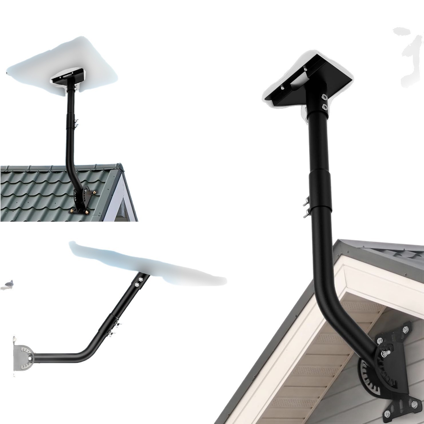 Gen 3 Mount for Starlink, Heave Duty Adjustable Roof Mounting Kit Compatible with V3 Starlink Standard Dish, Include Gen 3 Pipe Adapter