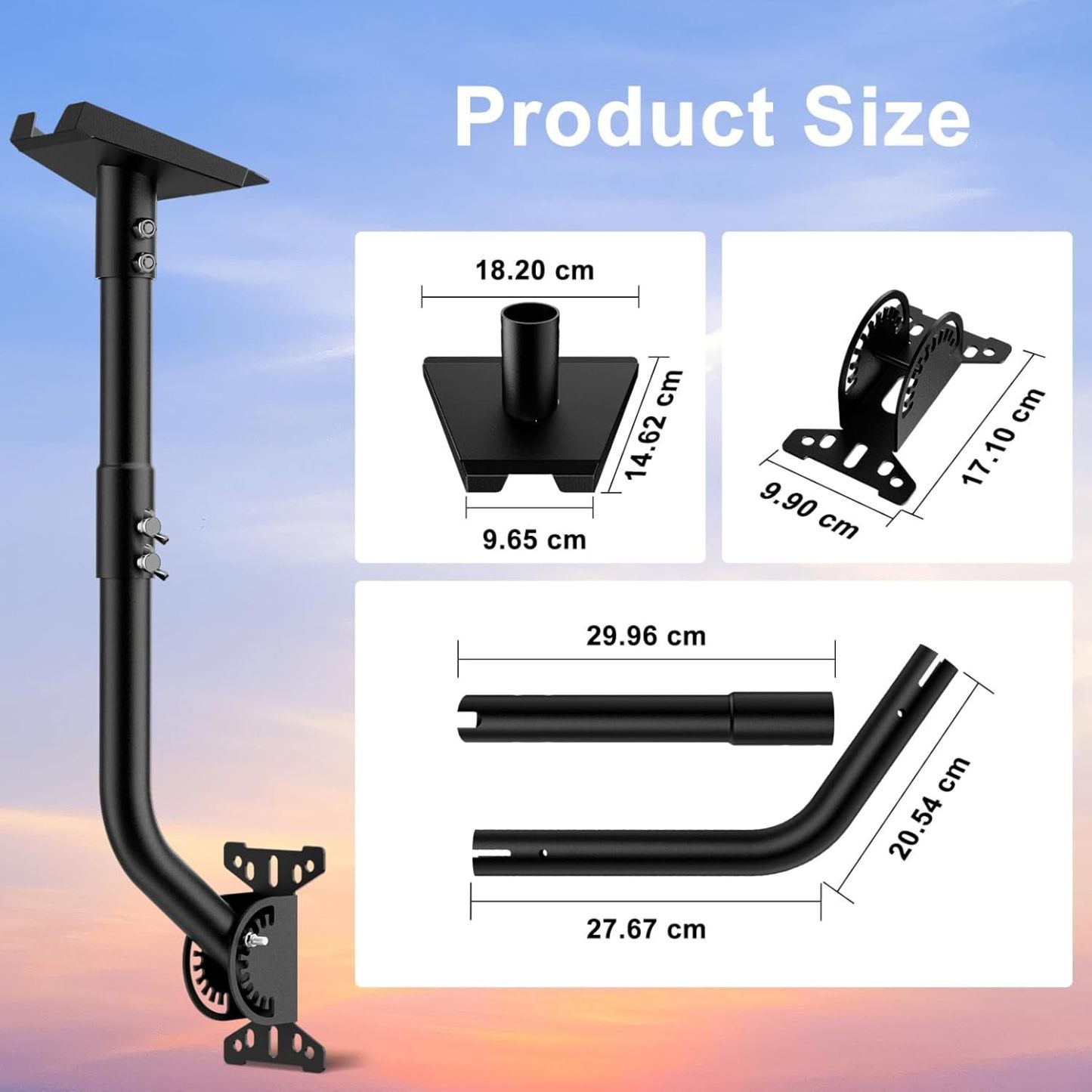 Gen 3 Mount for Starlink, Heave Duty Adjustable Roof Mounting Kit Compatible with V3 Starlink Standard Dish, Include Gen 3 Pipe Adapter