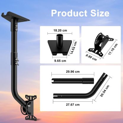 Gen 3 Mount for Starlink, Heave Duty Adjustable Roof Mounting Kit Compatible with V3 Starlink Standard Dish, Include Gen 3 Pipe Adapter