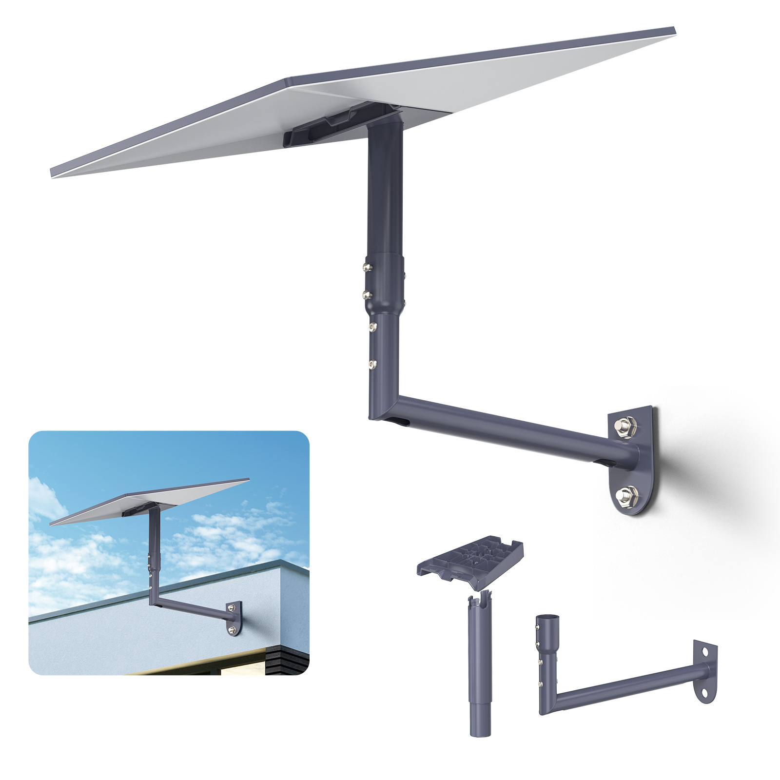 Cozytto Pole Mount Kit Compatible with Starlink Gen 3 Standard Dish, Heavy Duty Premium Aluminum Bracket for Antenna Installation