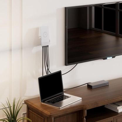Starlink Mini Router Mount, Gigabit Docking Station for Starlink Router Mini, 1 WAN and 3 LAN Ports Ethernet Hub for Home, RV and Office