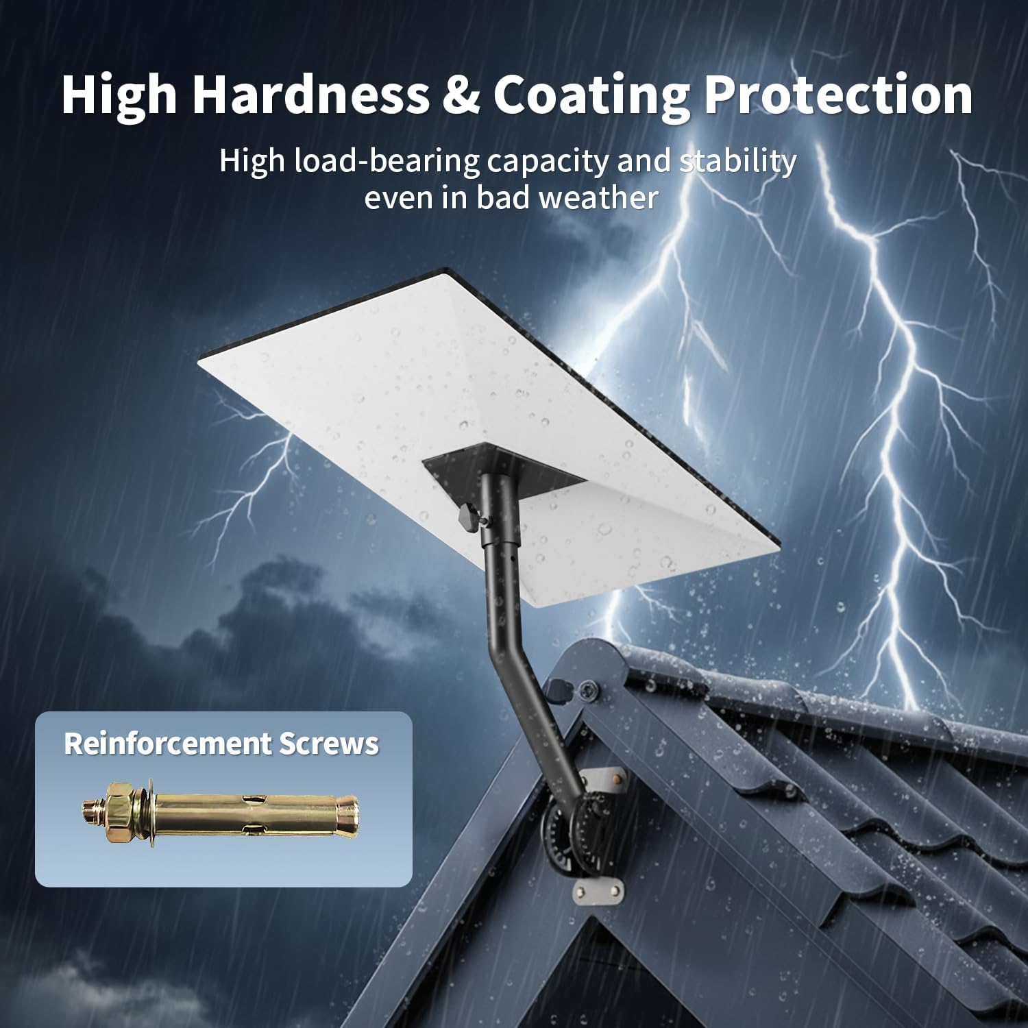 Starlink Mount Gen 3, Adjustable Wall and Roof Mounting Kit for Starlink V3 Standard Dish, Include Pipe Adapter for Concrete Walls and Wood Walls