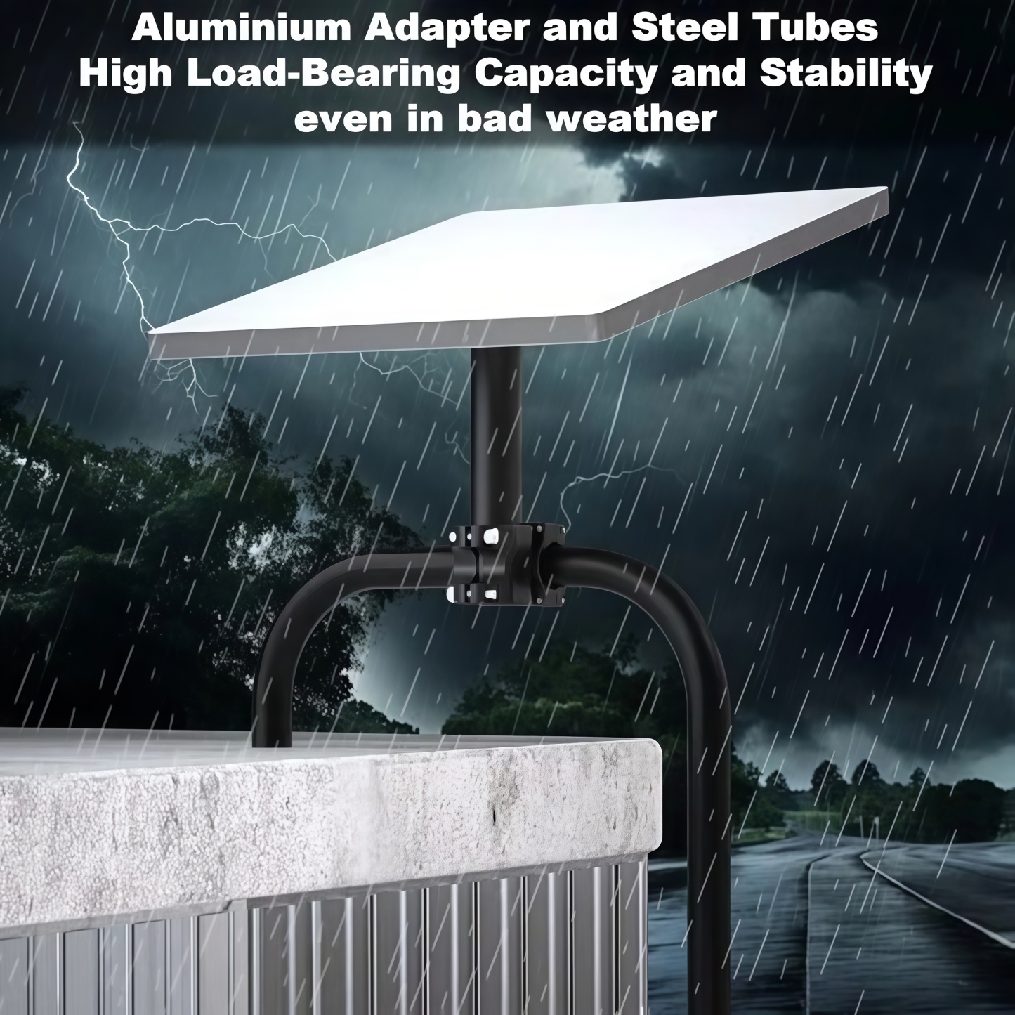 Stainless Steel Mount For Starlink Mini,Pipe Clamp Mounting Bracket For Rvs,Caravans Car Rooftops,Heavy Duty Weatherproof Satellite Pole Holder