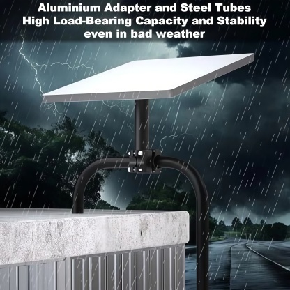 Stainless Steel Mount For Starlink Mini,Pipe Clamp Mounting Bracket For Rvs,Caravans Car Rooftops,Heavy Duty Weatherproof Satellite Pole Holder