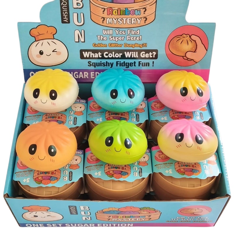 12Pack Stress Relief Fidget Toys SMILE BAO Malt Sugar Stress Relief Sensory Squeeze Toys  Holiday gift christmas  Gift