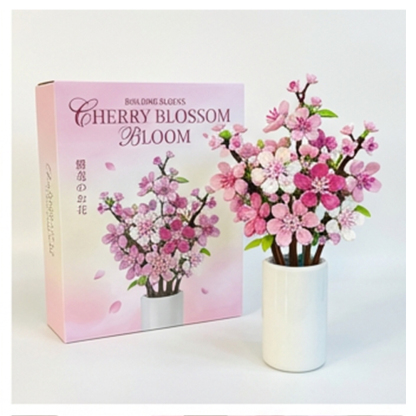 Simulation bouquet building block flower romantic pink flower decorationFlower Bouquet Bricks for Adults 704pcscs