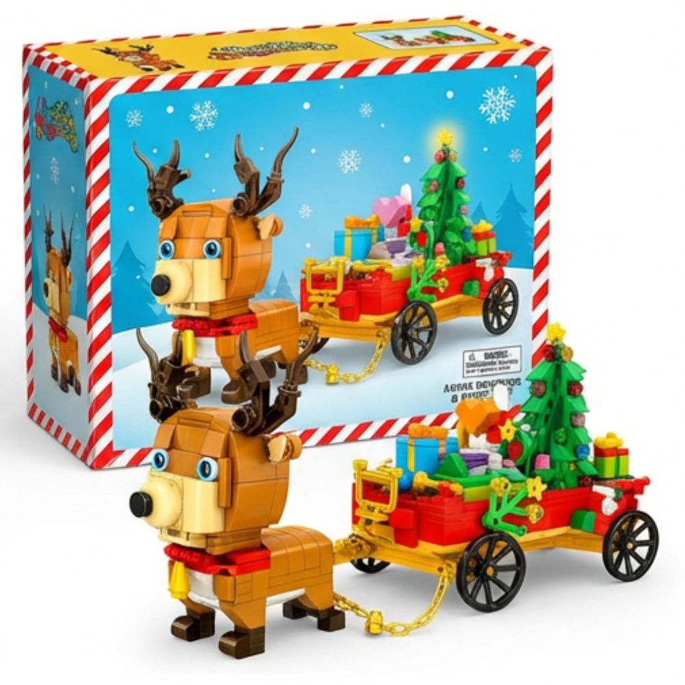 Christmas Building Sets, 478Pcs Christmas Reindeer, Tree, Gift Car Blocks Bricks Set for 6+ Kids Boys Girls Birthday Xmas Gifts