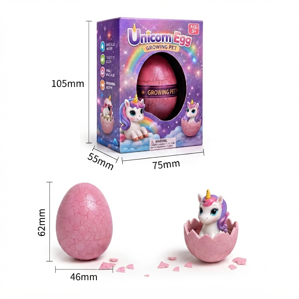 Growing Unicorn & Mermaid Hatching Eggs Toy Set for Kids, 2-Pack Surprise Hatch & Grow Sensory Educational Toy, Birthday & Christmas Gift