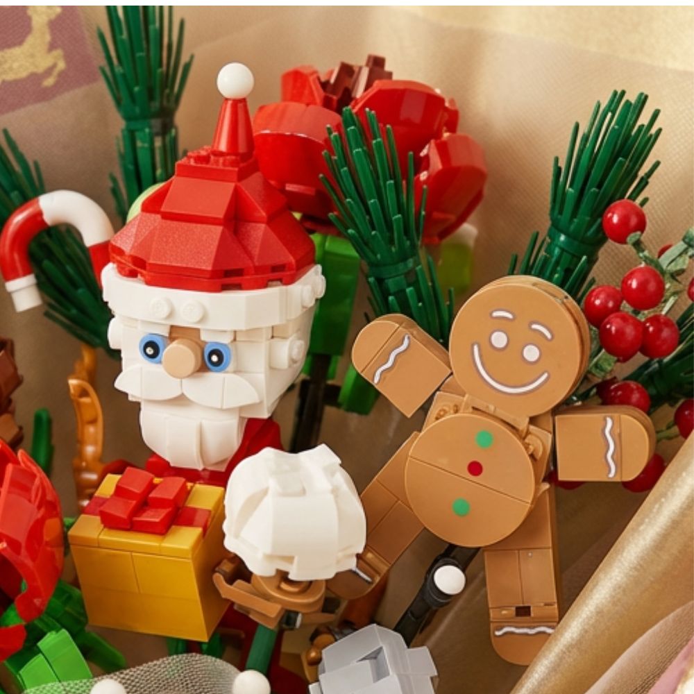 2024 Advent Calendar 24 Days Flower Bouquet Building Block Christmas Countdown Calendar,Artificial Wildflower Botanical Collection