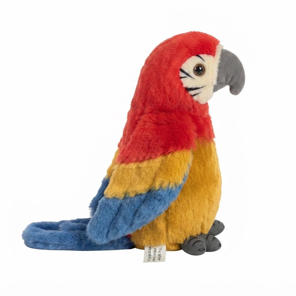 Electronic Talking Parrot Toy - Repeat-Back Interactive Plush Toy, Fun Learning Companion & Voice-Mimicking Gift for Kids