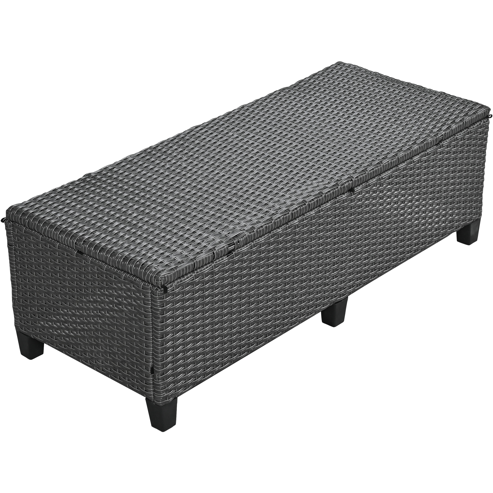 TOMAX 5-Piece Outdoor Patio Rattan Sofa Set, Sectional PE Wicker L-Shaped Garden Furniture Set with 2 Extendable Side Tables, Dining Table and Washable Covers for Backyard, Poolside, Indoor, Grey