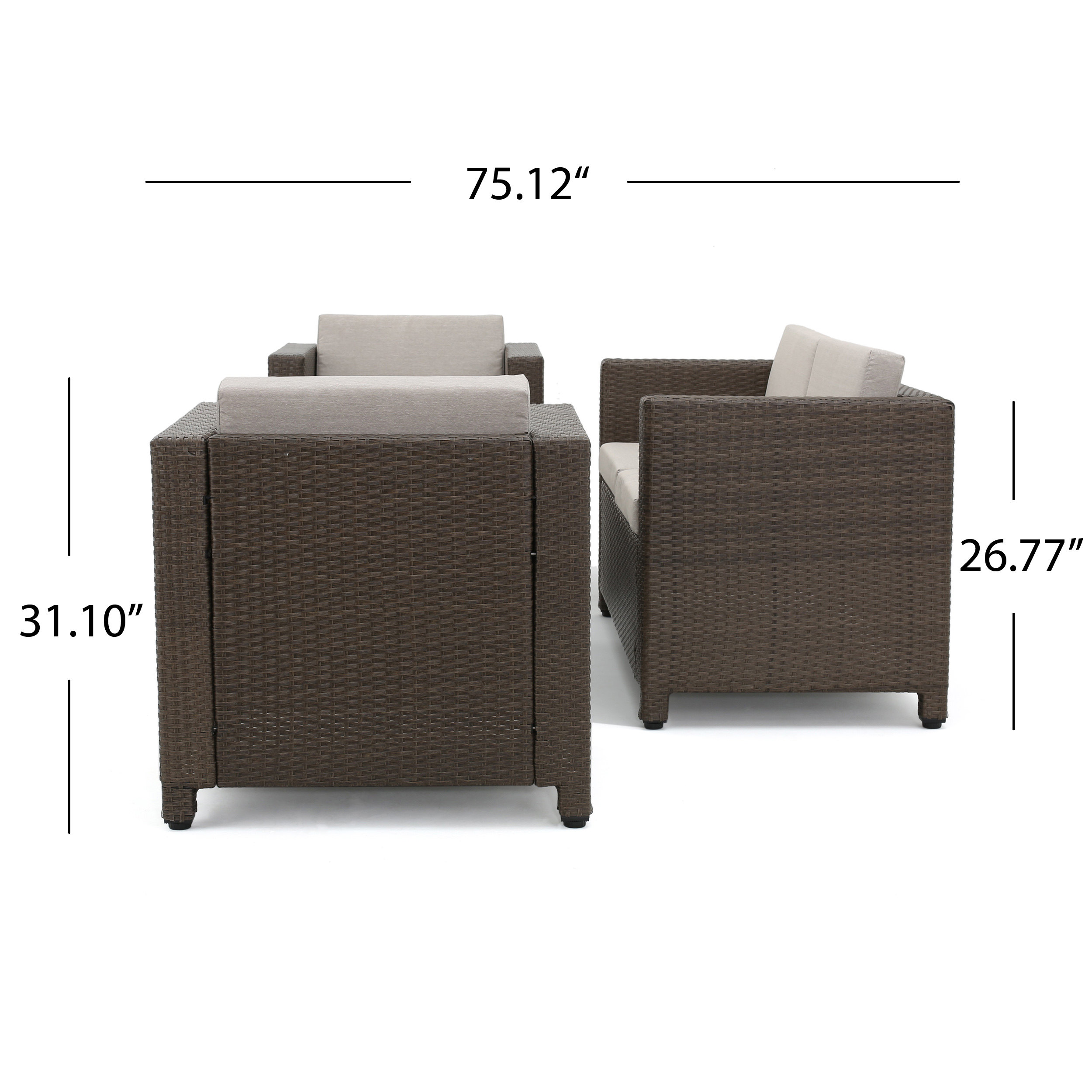 Puerta 4pc Set Outdoor Sofa