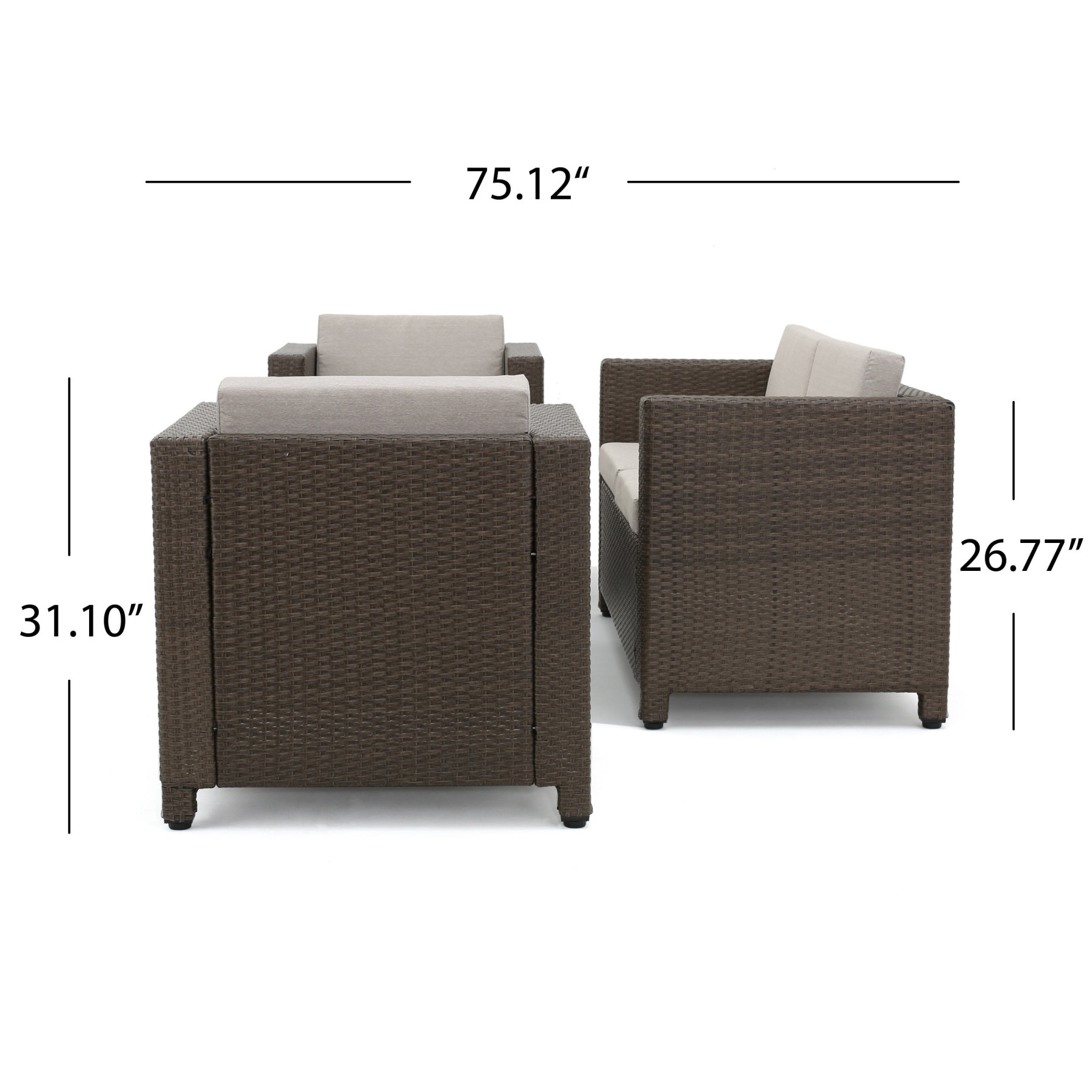Puerta 4pc Set Outdoor Sofa