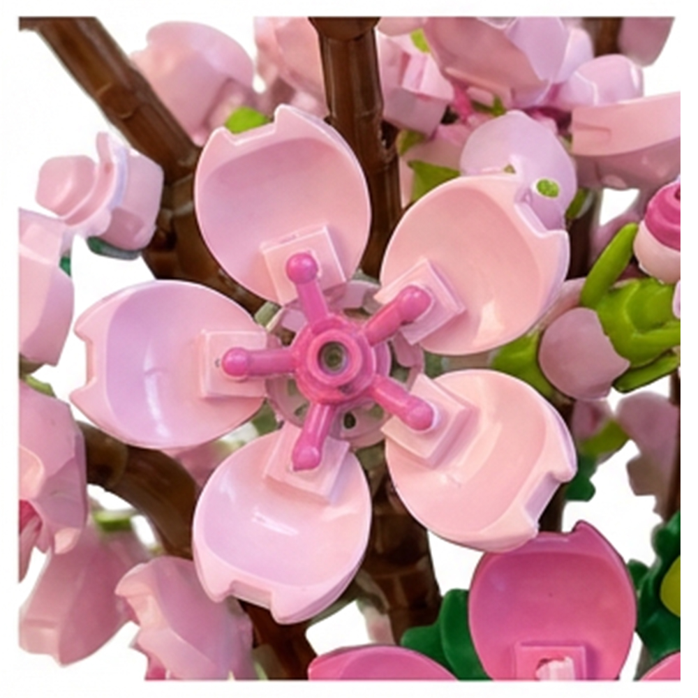 Simulation bouquet building block flower romantic pink flower decorationFlower Bouquet Bricks for Adults 704pcscs