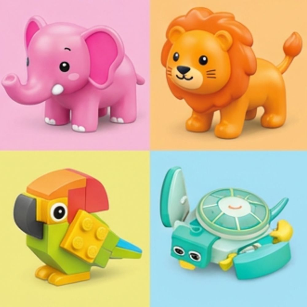 Advent Calendar, 12 Small Animals and 12 Sea Animals Clamping Blocks Set, 24 Animals Model Kit, Christmas Calendar Children, Animals Model Kit