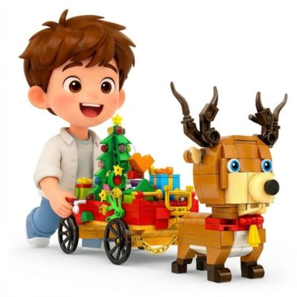 Christmas Building Sets, 478Pcs Christmas Reindeer, Tree, Gift Car Blocks Bricks Set for 6+ Kids Boys Girls Birthday Xmas Gifts