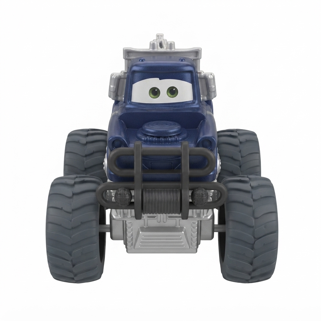 Cars Mater Diecast Monster Truck - Custom Blue Edition, 3.5-inch Large Wheel Toy, Kids Ages 3+