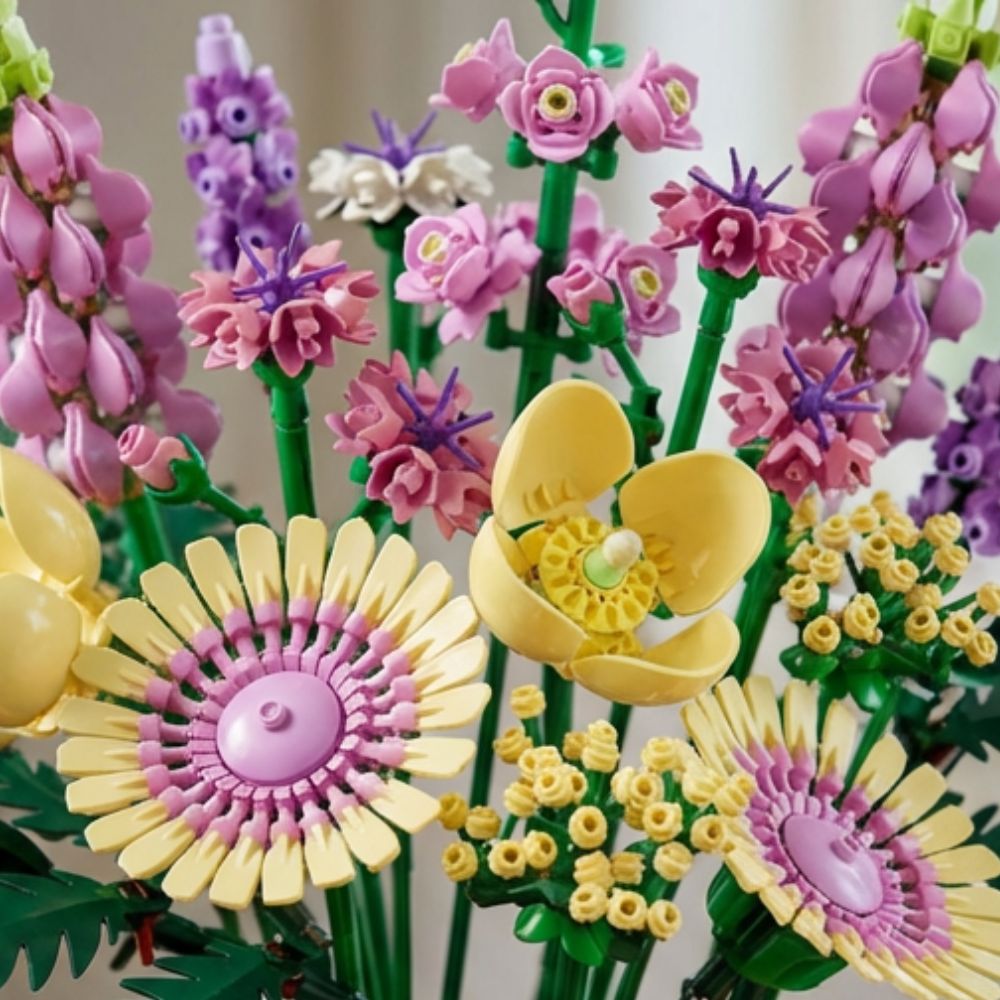 Fomantic Flower Bouquet Rose Orchid Building Block Bricks Toy DIY Potted Illustration Holiday For Girlfriend Gifts 939PCS Bricks